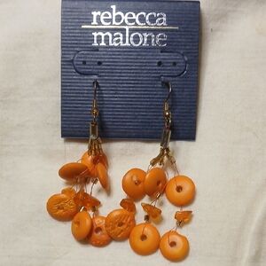 Rebecca Malone Vibrant Orange Earrings